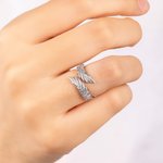 Personalizado Ángel de la Guarda Alas Ajustable Abierto Anillo con Nombre Grabado Memorial Regalo para Amigos de la Familia