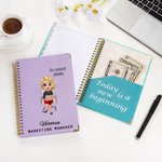 Planner 2026 A5 personalizzato con personaggio nome e titolo pagine di pianificazione settimanale regalo di compleanno per chi lavora in ufficio