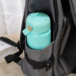 Personalized Engraved Name 18 oz Insulated Water Bottle with Handle and Straw Back to School Birthday Travel Gift for Kids Friends Family