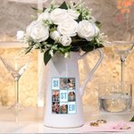 Spersonalizowany wazon ceramiczny Nine-Square Grid Sister z 6 zdjęciami Dekoracja domu Prezent urodzinowy i rocznicowy dla rodziny i przyjaciół