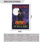 Personalizada Halloween Bat calabaza bruja mascota perro jardín bandera con nombre decoraciones de jardín regalo de Halloween para los amantes del perro amantes de la jardinería