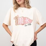 Personalized Pennant Flag Floral Bow Design Soft 100% Cotton T-shirt with Name and Grade Birthday Back to School Gift for Girls Teachers