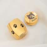 Gepersonaliseerde Pootafdruk Huisdier Avatar Foto Crematie Asurn met Naam en Tekst Herdenkingscadeau voor Verlies van Huisdier