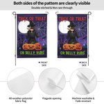 Personalizada Halloween Bat calabaza bruja mascota perro jardín bandera con nombre decoraciones de jardín regalo de Halloween para los amantes del perro amantes de la jardinería