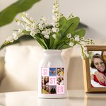 Spersonalizowany wazon ceramiczny Nine-Square Grid Sister z 6 zdjęciami Dekoracja domu Prezent urodzinowy i rocznicowy dla rodziny i przyjaciół
