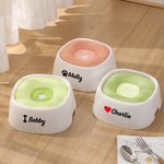 Bone Paw Heart Floating Disk Spill Proof Water Bowl with Name Daily Supplies Birthday Gift for Pet Lovers (Cadeau d'anniversaire pour les amoureux des animaux de compagnie)