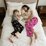 Personalisierte Pyjamahose mit Fotogesicht Namen und wählbaren Mustern lustige Schlafhose Weihnachten Geburtstag Geschenk für Familie Freunde