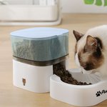 Personalizado Corazón Rojo Hueso Huella de Pata Alimentador Automático de Gravedad con Nombre Suministros para Mascotas Cumpleaños Adopción Aniversario Regalo para Amantes de las Mascotas Propietarios