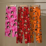 Personalisierte Pyjamahose mit Fotogesicht Namen und wählbaren Mustern lustige Schlafhose Weihnachten Geburtstag Geschenk für Familie Freunde