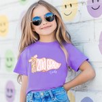 Personalized Pennant Flag Floral Bow Design Soft 100% Cotton T-shirt with Name and Grade Birthday Back to School Gift for Girls Teachers