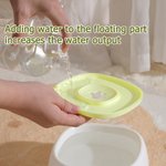 Bone Paw Heart Floating Disk Spill Proof Water Bowl with Name Daily Supplies Birthday Gift for Pet Lovers (Cadeau d'anniversaire pour les amoureux des animaux de compagnie)