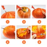 Set de 11 Outils de Sculpture Personnalisés avec Initiale Fantôme et Nom pour Citrouilles d’Halloween Cadeau pour Famille et Enfants