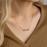Personalisierte mehrere 1-8 Birthstones Familie Halskette Geburtstag Jahrestag Weihnachten Geschenk für Frauen Mom