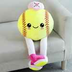 Giocattolo di peluche personalizzato Softball Volley con testo Regalo di compleanno per giocatori di sport con la palla per bambini