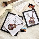 Personalised Multiple Photo Collage Guitar Frame Picture Frame  with Text Home Decor Birthday Christmas Gift for Guitar Players