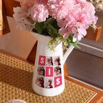 Spersonalizowany wazon ceramiczny Nine-Square Grid Sister z 6 zdjęciami Dekoracja domu Prezent urodzinowy i rocznicowy dla rodziny i przyjaciół