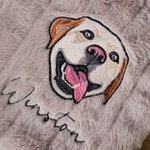 Personalized Embroidered Name Pet Face Photo Plush Hot Water Bottle Winter Essential Birthday Christmas Gift for Pet Lover Owner