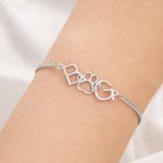 Bracelet personnalisé en forme de cœur avec initiales pour animaux de compagnie Cadeau d'anniversaire