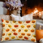 Spersonalizowana poszewka na poduszkę lędźwiową z imieniem i nazwiskiem Dekoracja domu Prezent na Halloween dla rodziny i przyjaciół