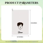 Personalized Comic Style Character Absorbent Waffle Golf Towel with Name and Hanging Clip Sports Accessory Birthday Gift for Golf Player Golf Lover