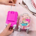 Personalizado Patinaje sobre Hielo Nacimiento Flor Mini Cabello Accesorio Maleta Forma Caja de Almacenamiento con Nombre Cumpleaños Regalo de Navidad para los entusiastas del patinaje sobre hielo