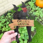 Personalised Character Halloween Theme Garden Sign with Text Outdoor Garden Decor Happy Halloween Gift for Family Friend