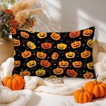 Spersonalizowana poszewka na poduszkę lędźwiową z imieniem i nazwiskiem Dekoracja domu Prezent na Halloween dla rodziny i przyjaciół