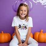 Personalizada calabaza fantasma 100% algodón niño camiseta con nombre Halloween regalo para niños niñas