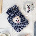 Personalized Embroidered Name Pet Face Photo Plush Hot Water Bottle Winter Essential Birthday Christmas Gift for Pet Lover Owner