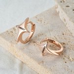 Orecchini a cerchio con stella cadente personalizzati Gioielli della galassia con nome inciso Regalo celeste di compleanno e anniversario per le donne