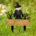 Personalised Character Halloween Theme Garden Sign with Text Outdoor Garden Decor Happy Halloween Gift for Family Friend