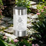 Lampe Solaire de Jardin Personnalisée avec Motif Bébé Ange et Textes Décoration de Jardin Cadeau de Sympathie pour Parents Éndeuillés
