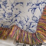 Toile De Jouy personalizada 1-6 nombres Manta suave multicolor con apodo y borlas Decoración del hogar Navidad Día de la madre Regalo para mamá Abuela 5