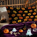 Spersonalizowana poszewka na poduszkę lędźwiową z imieniem i nazwiskiem Dekoracja domu Prezent na Halloween dla rodziny i przyjaciół