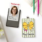 Gepersonaliseerde leraar potlood boog streep ID badge houder met sleutelkoord terug naar school Teacher Appreciation Week Gift voor leraren Opvoeders