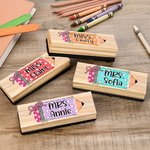 Personalisierte Bogen Bleistift Blackboard Radiergummi mit Titel und Whiteboard Marker Schulbedarf zurück zu Schule Saison Geschenk für Lehrer Pädagogen