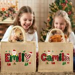 Your Christmas Magic Woven with Cheer - Personalised Name Jute Tote Bag