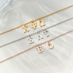 Personalised Sorority 1-3 Greek Letters Necklace Bid Day Graduation Birthday Big Little Sorority Gift Idea for Friends Girls