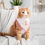 Personalized Tassel Trim Pet Bandana with Initial or Number Dog Cat Daily Accessory Gotcha Day Birthday Gift for Pet Owners Lovers