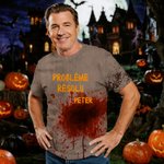 T-shirt Personnalisé avec Texte et Nom Thème de Halloween Style Sanglant Cadeau de Fête pour Homme
