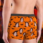 Personalizado You Drive Me Batty Face Photo Men's Boxer Brief with Name Halloween Gift for Boyfriend Husband