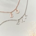 Personalised Sorority 1-3 Greek Letters Necklace Bid Day Graduation Birthday Big Little Sorority Gift Idea for Friends Girls