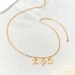 Personalised Sorority 1-3 Greek Letters Necklace Bid Day Graduation Birthday Big Little Sorority Gift Idea for Friends Girls