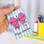 Gepersonaliseerde leraar potlood boog streep ID badge houder met sleutelkoord terug naar school Teacher Appreciation Week Gift voor leraren Opvoeders