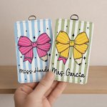 Gepersonaliseerde leraar potlood boog streep ID badge houder met sleutelkoord terug naar school Teacher Appreciation Week Gift voor leraren Opvoeders