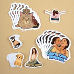 Personalisierte Rendering Cartoon Art Style Foto wasserdicht Label Aufkleber mit Text Gathering Party Geburtstag Weihnachten Geschenk für Familie Freunde