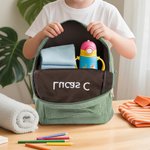 Personalised Multicolor Corduroy Toddler Backpack with Embroidered Name Birthday Back to School Gift for Kids Toddlers