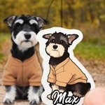 Personalisierte Rendering Cartoon Art Style Foto wasserdicht Label Aufkleber mit Text Gathering Party Geburtstag Weihnachten Geschenk für Familie Freunde