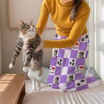 Pantaloni del pigiama lunghi personalizzati con foto e nome del tuo animale domestico regalo di compleanno per famiglia per amiche