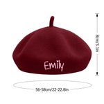 Cappello berretto in lana vintage personalizzato con nome ricamato Accessorio invernale Regalo di Natale per donne e uomini